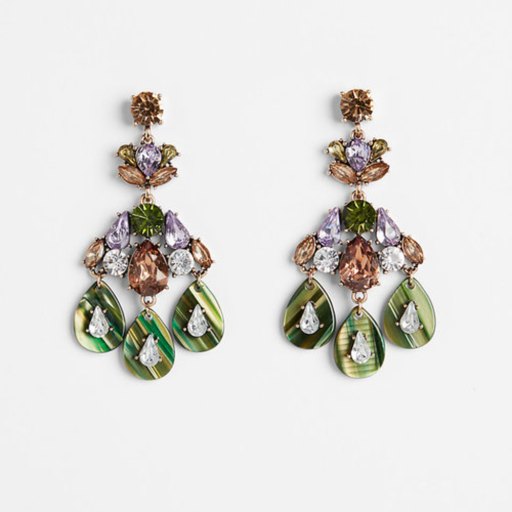 Naive Earth-tone Glam Statement Earrings